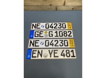 European License Plate Lot