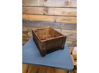 Very Cool 1920s Wood Crate Of Wood Polish