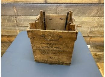 Antique Wood Demijohn Crate
