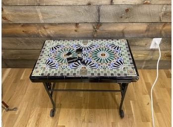Vintage Wrought Iron/ Mosaic Table