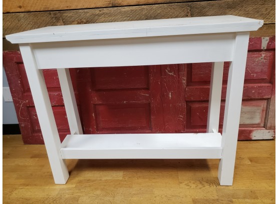 White Side Table With Drawer