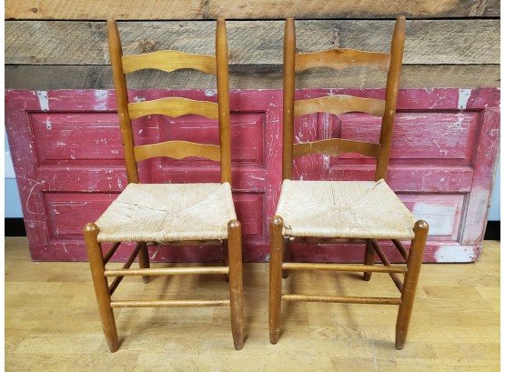 Pair Of Ladder Back Chairs