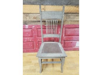 Gray Wooden Chair