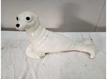 White Ceramic Garden Seal