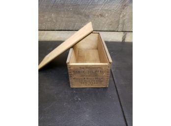 Small Wooden Box Slide Top