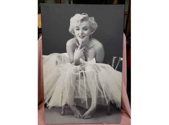 Marilyn Monroe White Dress Sitting In Chair Picture