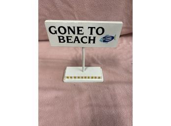 Gone To Beach Wooden Sign