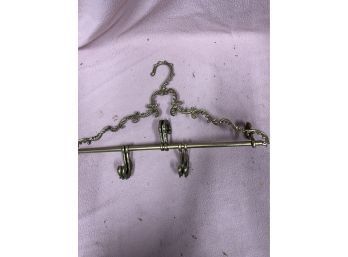 Brass Closet Hanger With Multiple Hooks