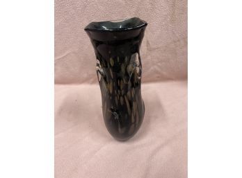 Black Decorative Vase Art Glass