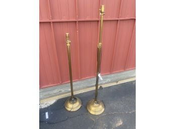 Two Brass Color Lamps