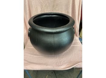 Large Halloween Black Plastic Pot
