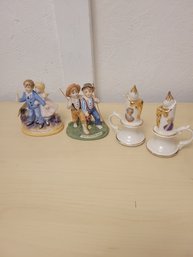 Pair Of Tom Sawyer Figurines With Martha And George Washington Salt And Pepper Shaker