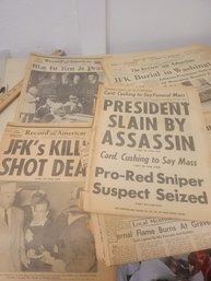 JFK Lot Of Newspapers