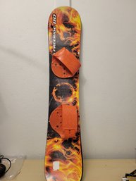 Freeride 110 Snowboard With Orange Flames