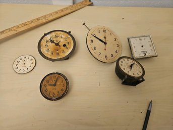 Lot Of 6 Clock Pieces