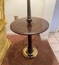 Pair Of Brass & Black Marble Lamp Tables
