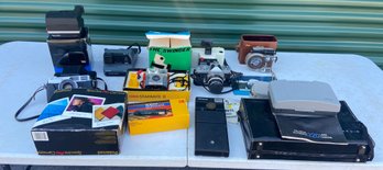 Vintage Camera Lot Polaroids Nikkormat & More