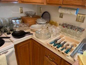 Lot Of Items On Kitchen Counter
