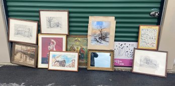 Lot Of 12 Pieces Of Artwork