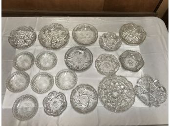 18 Antique Cut Glass Crystal Bowls
