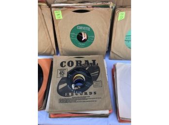 Huge Lot Of Vintage 45s 300 Including Rare Records & Picture Discs