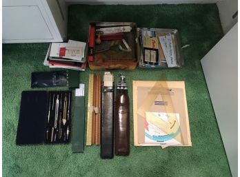 Lot Of Drafting Tools And Accessories