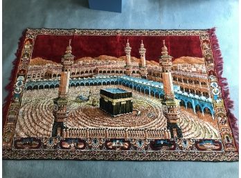 Oriental Rug With Mecca Scene