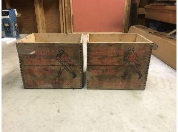 2 Vintage Johnnie Walker Crates