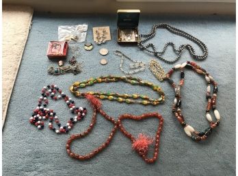 Jewelry Lot With Silver & Costume Pieces