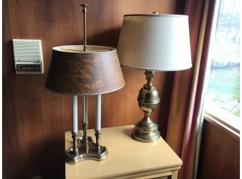 2 Mid Century Modern Brass Lamps