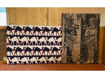 2 Mid Century Modern Fabric Prints