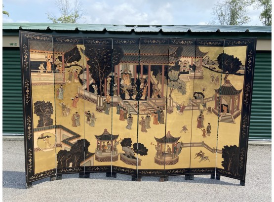 Stunning Vintage Chinese 8 Panel Screen Room Divider