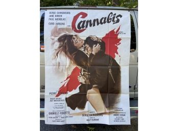Original Vintage CANNABIS Movie Poster Serge Gainsbourg Jane Birkin
