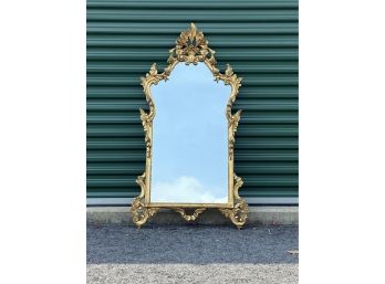 Vintage Italian Carved Giltwood Mirror