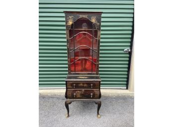 Vintage Chinoiserie Curio Cabinet