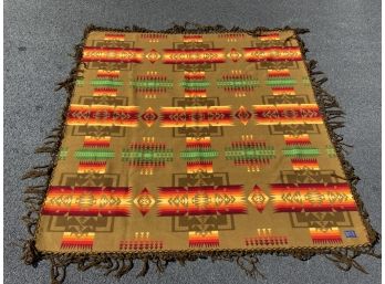 Vintage Beaver State Pendleton Native American Shawl Blanket