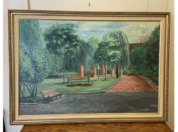 Jack Kerouac Park Lowell, MA Oil Painting By Janet Lambert-Moore