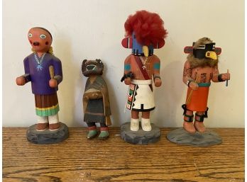 Lot Of 4 Native American Kachina Dolls