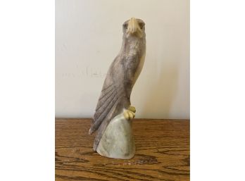 Vintage Carved Marble Falcon Hawk Sculpture