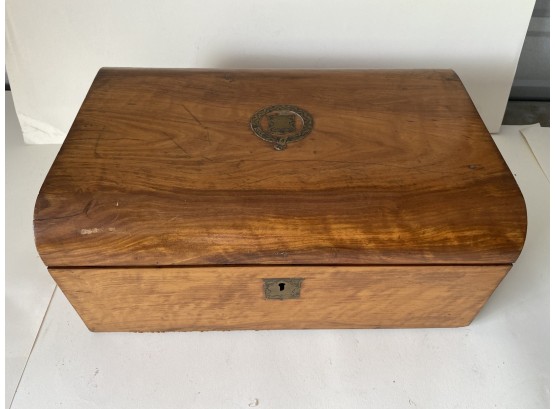 Antique Cherry Wood Writing Box Lap Desk