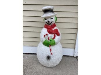 Large Vintage Union Products Blow Mold Snowman Christmas Decoration