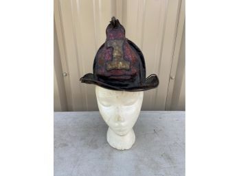 Antique John Olson Company Leather Fire Helmet