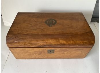 Antique Cherry Wood Writing Box Lap Desk