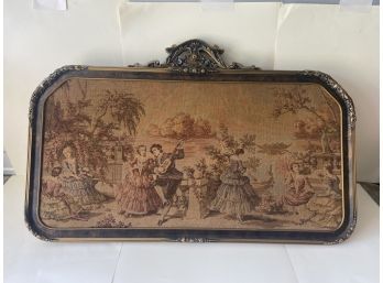 Antique Framed Embroidered French Tapestry