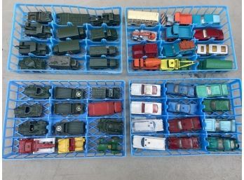Lot Of 48 Vintage Lesney Matchbox Cars & Case