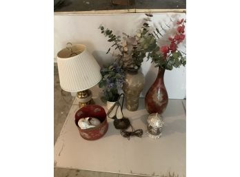 Decorative Lot - Lamps, Vases, Etc.