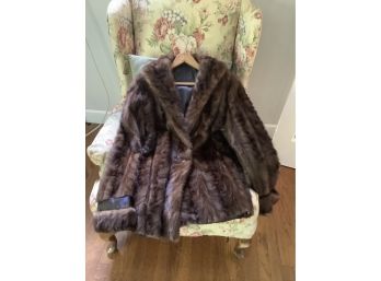 Vintage MINK Fur Coat, Good Condition, No Odors, Nice Deep Blue Lining W/ Moon & Star Motif
