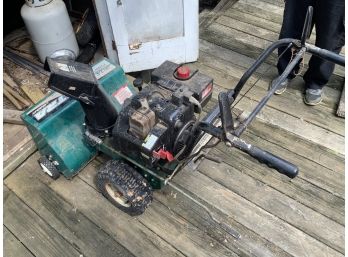 8 Horsepower SNOWBLOWER By Murray, Shed Found, Pulls Fine, No Gas Added To Test.