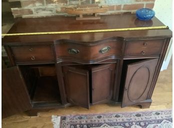 Custom Mahogany Sideboard - With Drawers Atop, Cabinets Below. Beautiful Condition.
