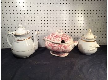 Porcelain Teapot Group, Made In Japan, All In Good Condition.